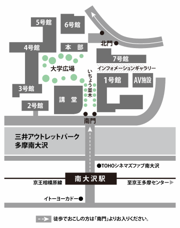 南大沢キャンパス マップ